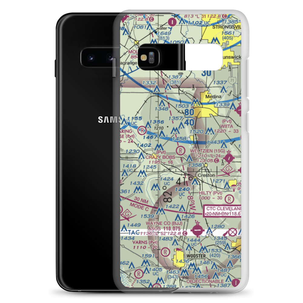 Aero Lake Farm Airport (2OI4) VFR Sectional Samsung Case Samsung Galaxy S10+ model shown