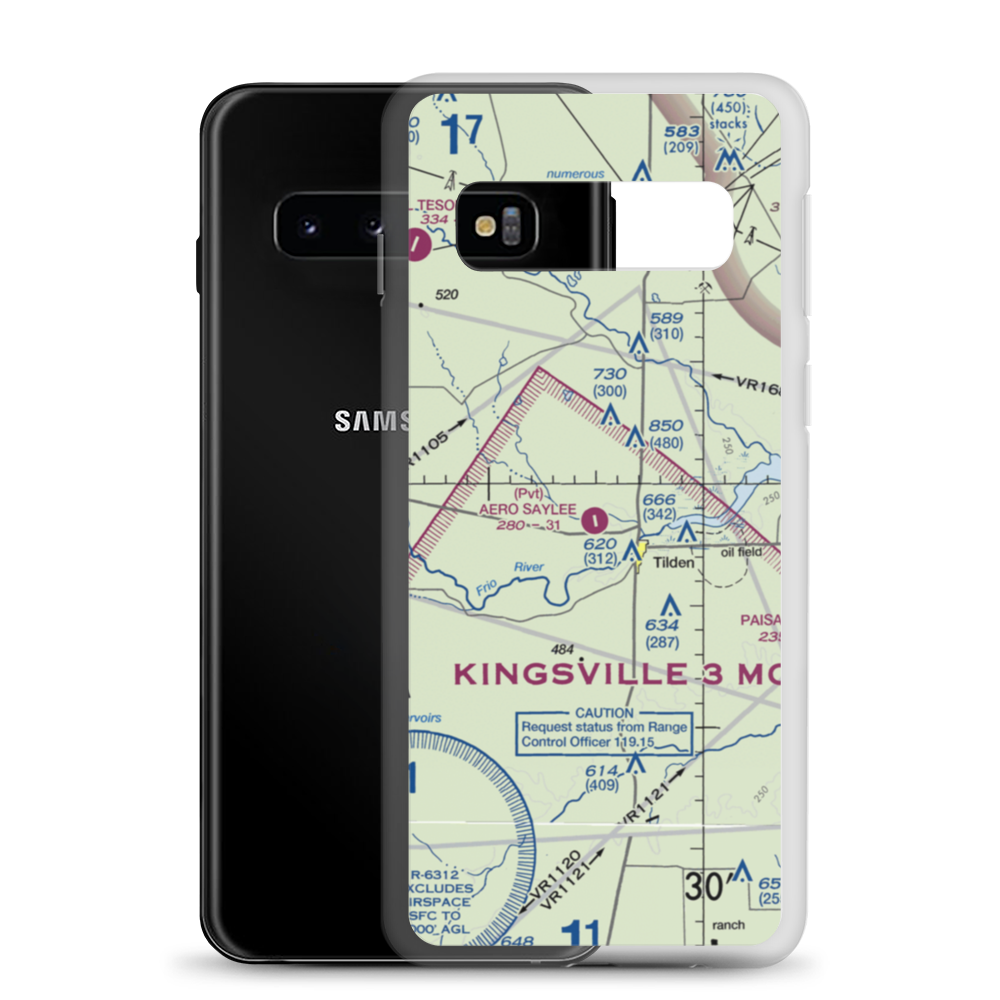 Aero Saylee Airport (43TS) VFR Sectional Samsung Case Samsung Galaxy S10 model shown