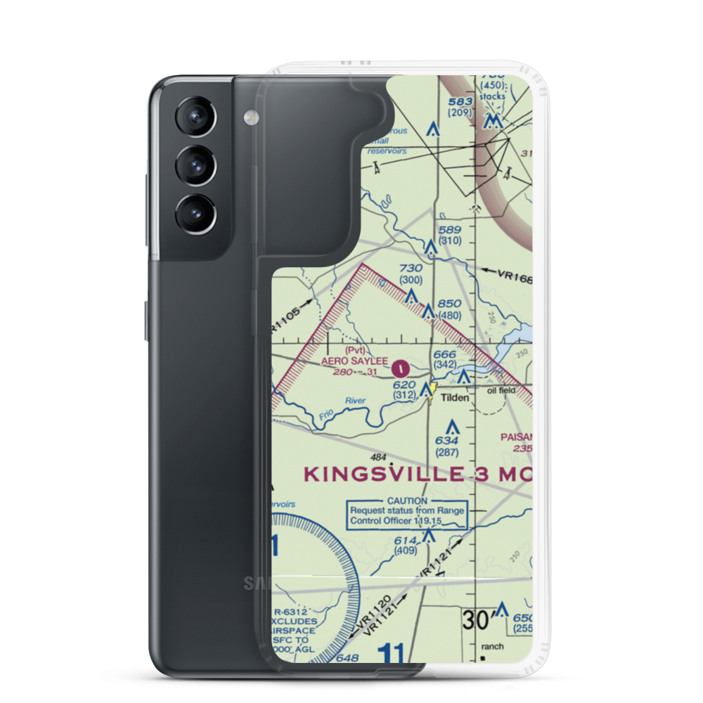 Aero Saylee Airport (43TS) VFR Sectional Samsung Case Samsung Galaxy S21 model shown