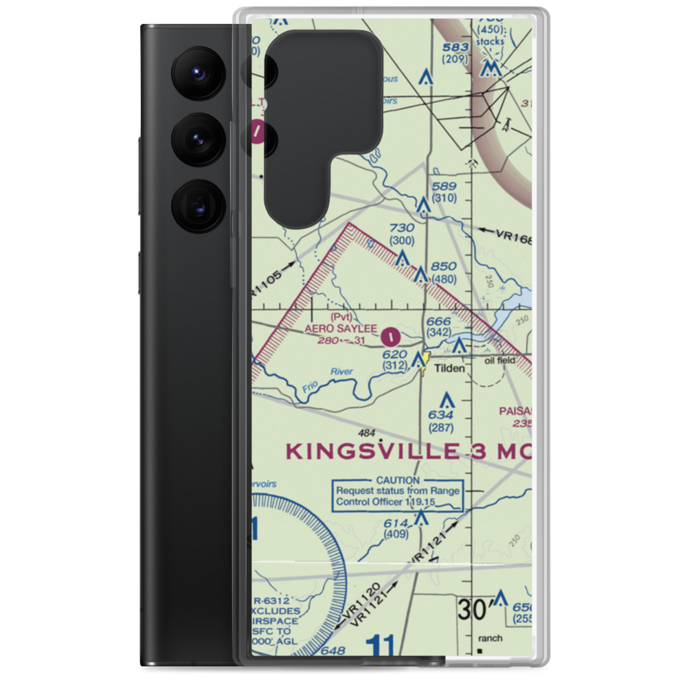Aero Saylee Airport (43TS) VFR Sectional Samsung Case Samsung Galaxy S22 Ultra model shown