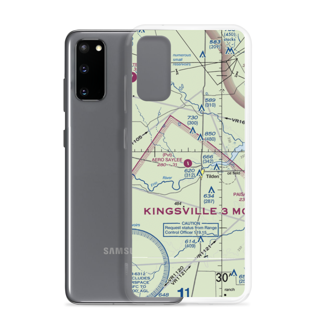 Aero Saylee Airport (43TS) VFR Sectional Samsung Case Samsung Galaxy S20 model shown