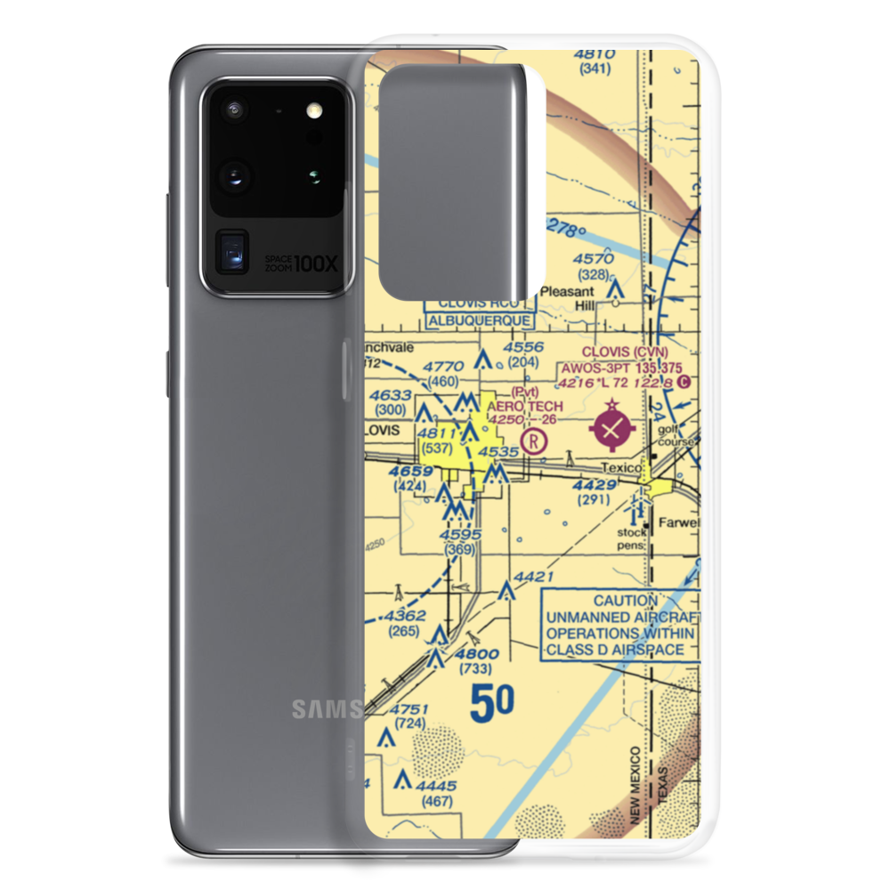 Aero Tech Inc Airport (NM42) VFR Sectional Samsung Case Samsung Galaxy S20 Ultra model shown