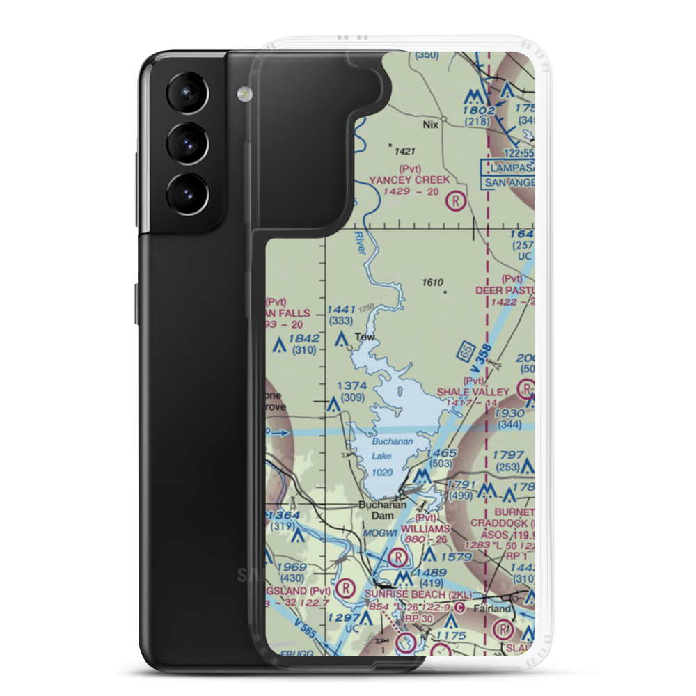 Aero-Bee Ranch Airstrip (89TX) VFR Sectional Samsung Case Samsung Galaxy S21 Plus model shown