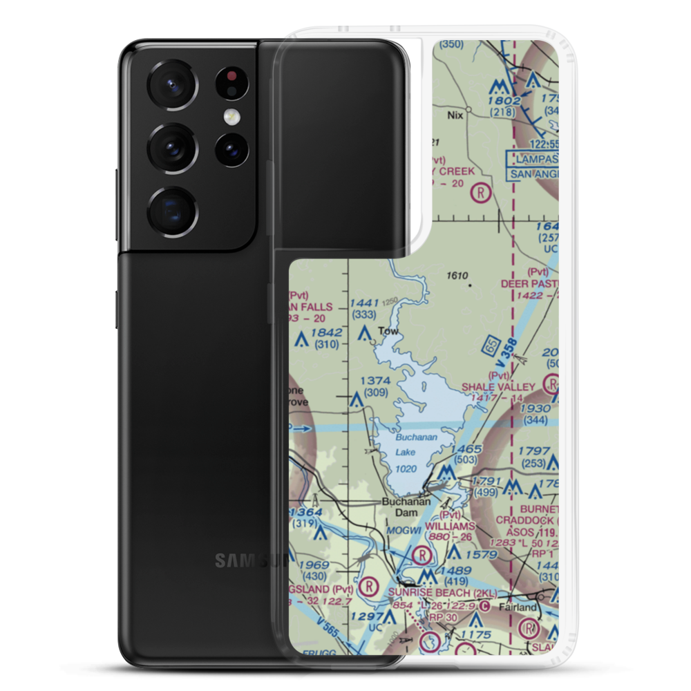 Aero-Bee Ranch Airstrip (89TX) VFR Sectional Samsung Case Samsung Galaxy S21 Ultra model shown