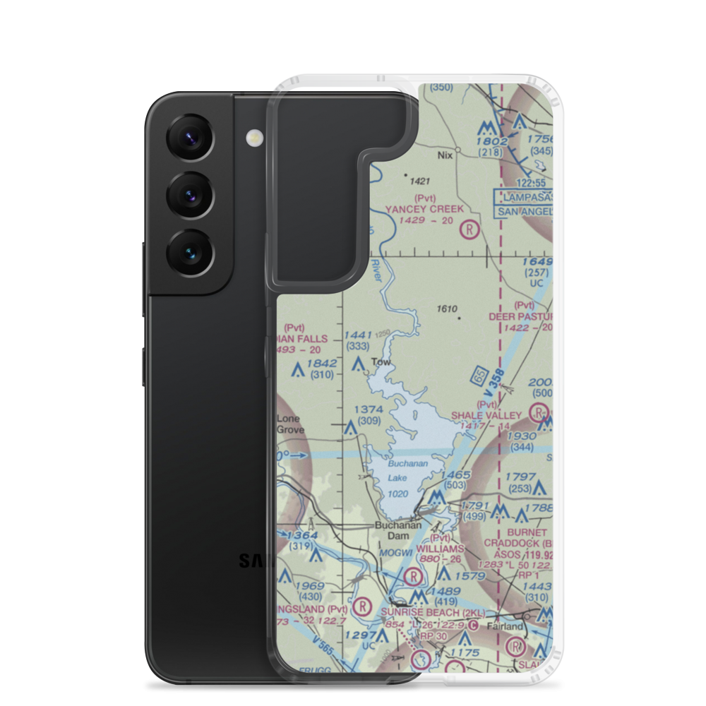 Aero-Bee Ranch Airstrip (89TX) VFR Sectional Samsung Case Samsung Galaxy S22 model shown