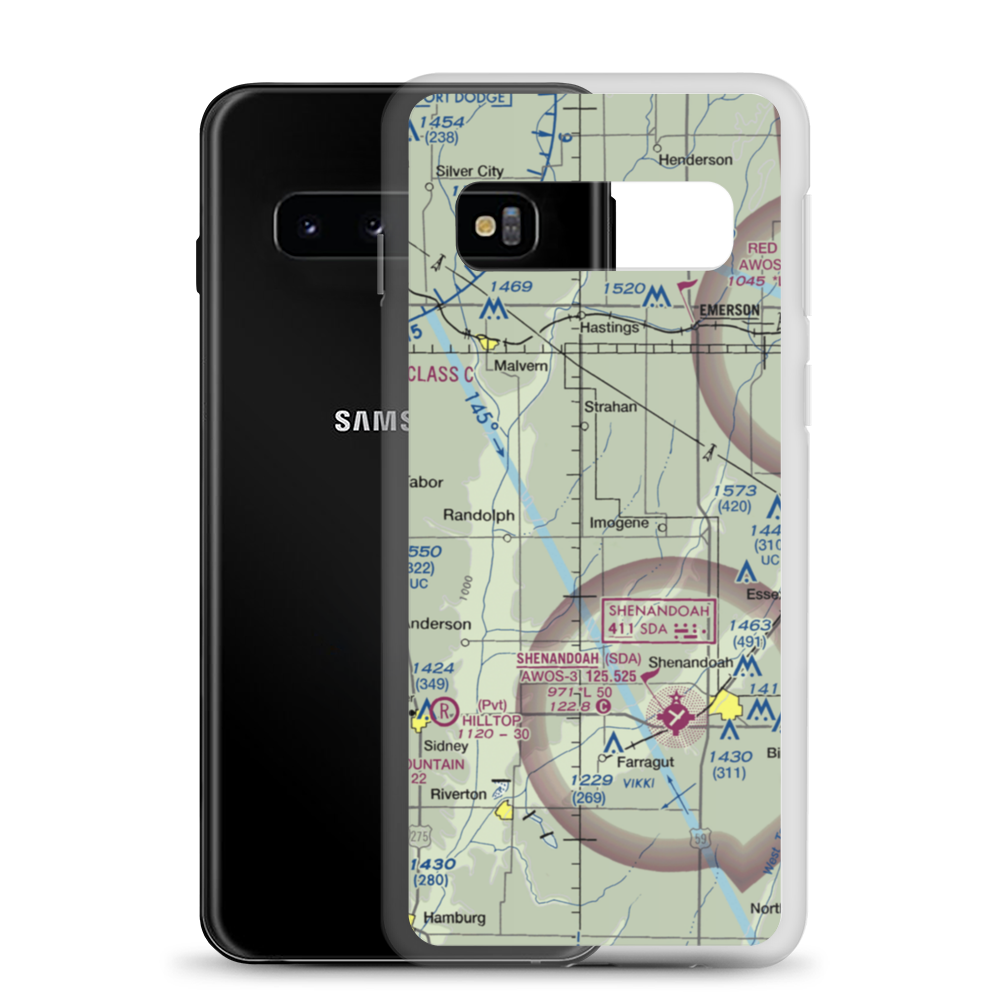 Aero-Lane Airport (1IA6) VFR Sectional Samsung Case Samsung Galaxy S10 model shown