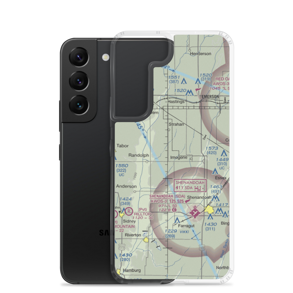 Aero-Lane Airport (1IA6) VFR Sectional Samsung Case Samsung Galaxy S22 model shown