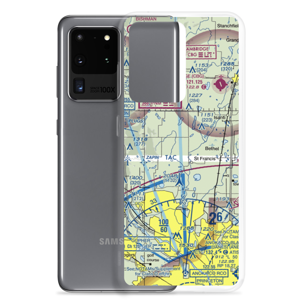 Aero-Plain Airport (MN98) VFR Sectional Samsung Case Samsung Galaxy S20 Ultra model shown