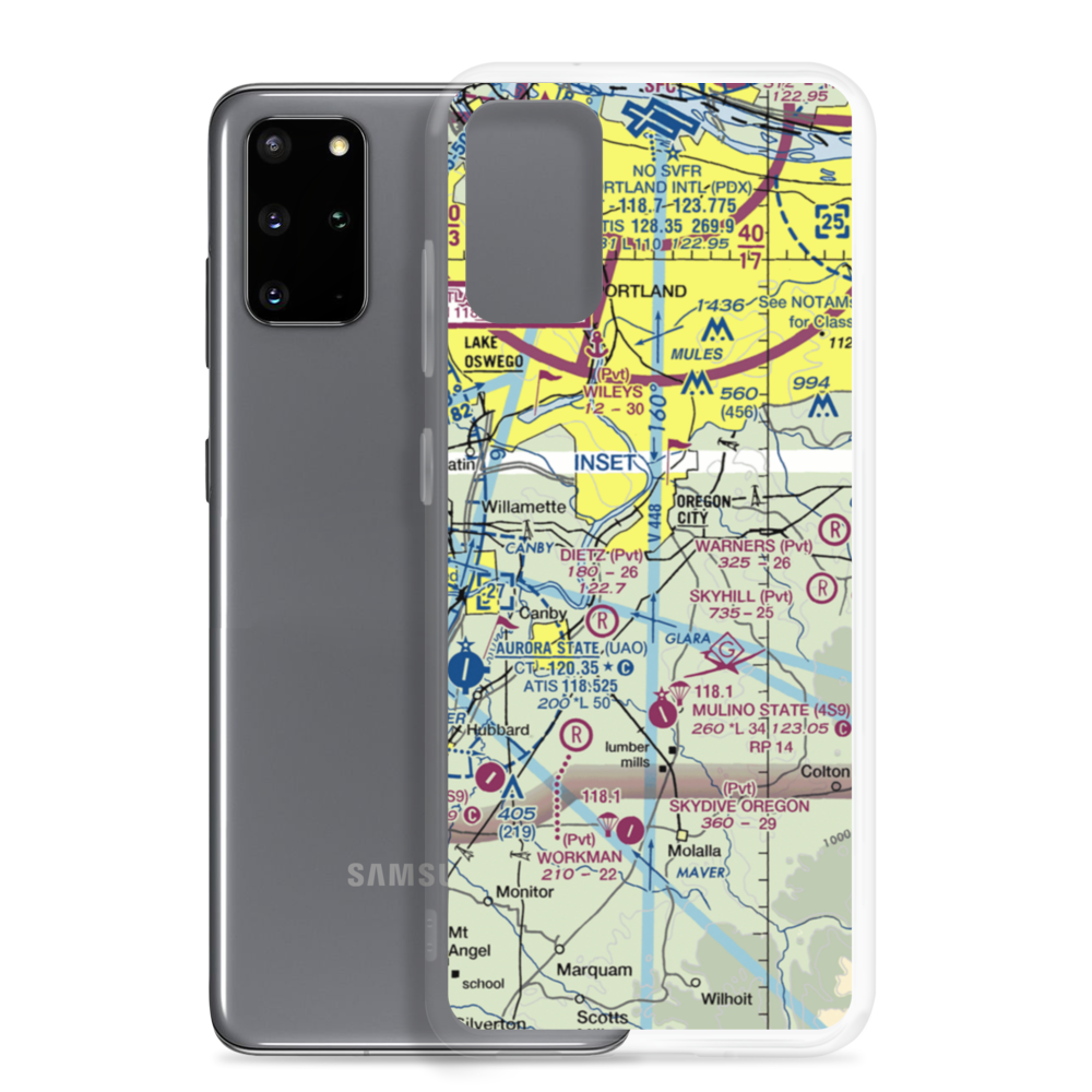 Aeroacres Airport (OG30) VFR Sectional Samsung Case Samsung Galaxy S20 Plus model shown