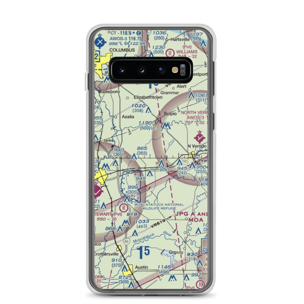 Aerobatic Practice Airport (45IN) VFR Sectional Samsung Case Samsung Galaxy S10 model shown
