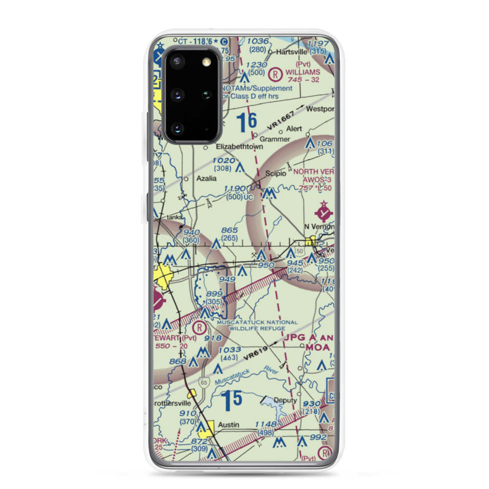 Aerobatic Practice Airport (45IN) VFR Sectional Samsung Case Samsung Galaxy S20 Plus model shown