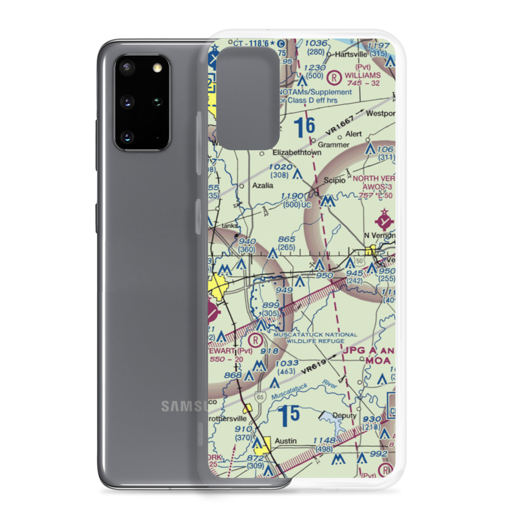 Aerobatic Practice Airport (45IN) VFR Sectional Samsung Case Samsung Galaxy S20 Plus model shown
