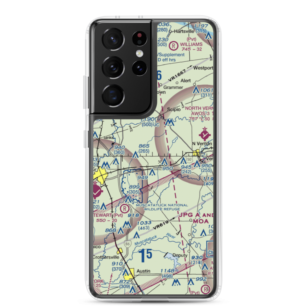 Aerobatic Practice Airport (45IN) VFR Sectional Samsung Case Samsung Galaxy S21 Ultra model shown