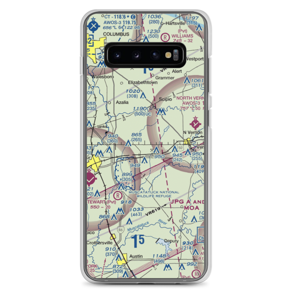 Aerobatic Practice Airport (45IN) VFR Sectional Samsung Case Samsung Galaxy S10+ model shown