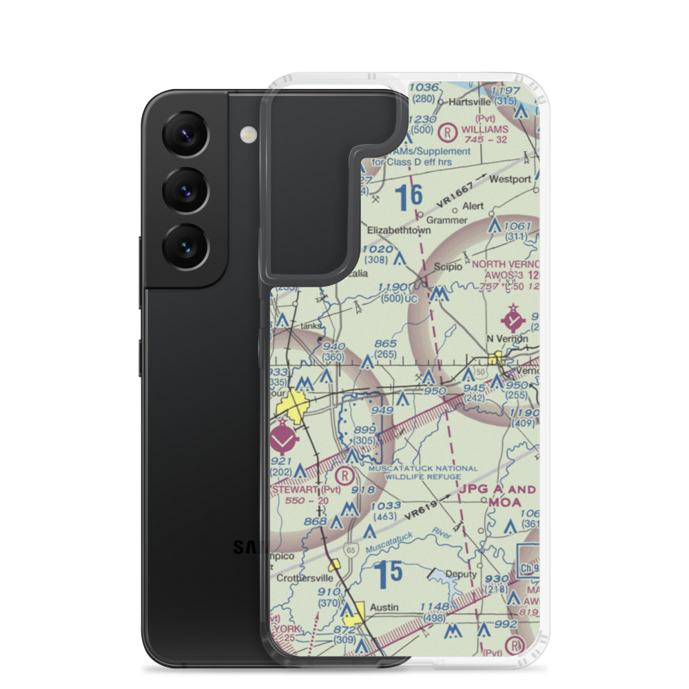 Aerobatic Practice Airport (45IN) VFR Sectional Samsung Case Samsung Galaxy S22 model shown