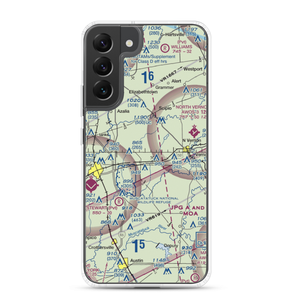 Aerobatic Practice Airport (45IN) VFR Sectional Samsung Case Samsung Galaxy S22 Plus model shown