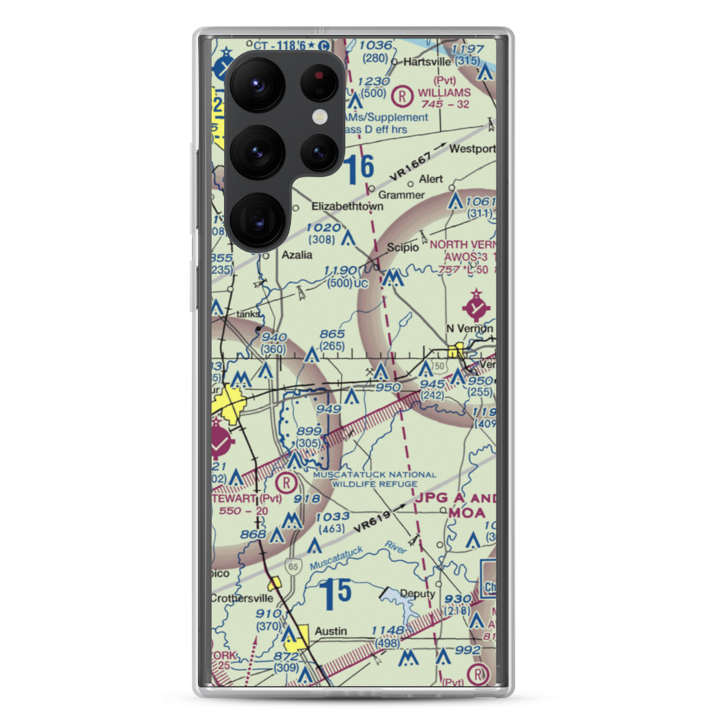 Aerobatic Practice Airport (45IN) VFR Sectional Samsung Case Samsung Galaxy S22 Ultra model shown