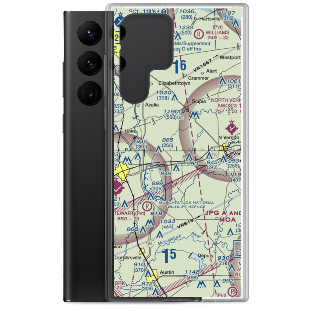 Aerobatic Practice Airport (45IN) VFR Sectional Samsung Case Samsung Galaxy S22 Ultra model shown