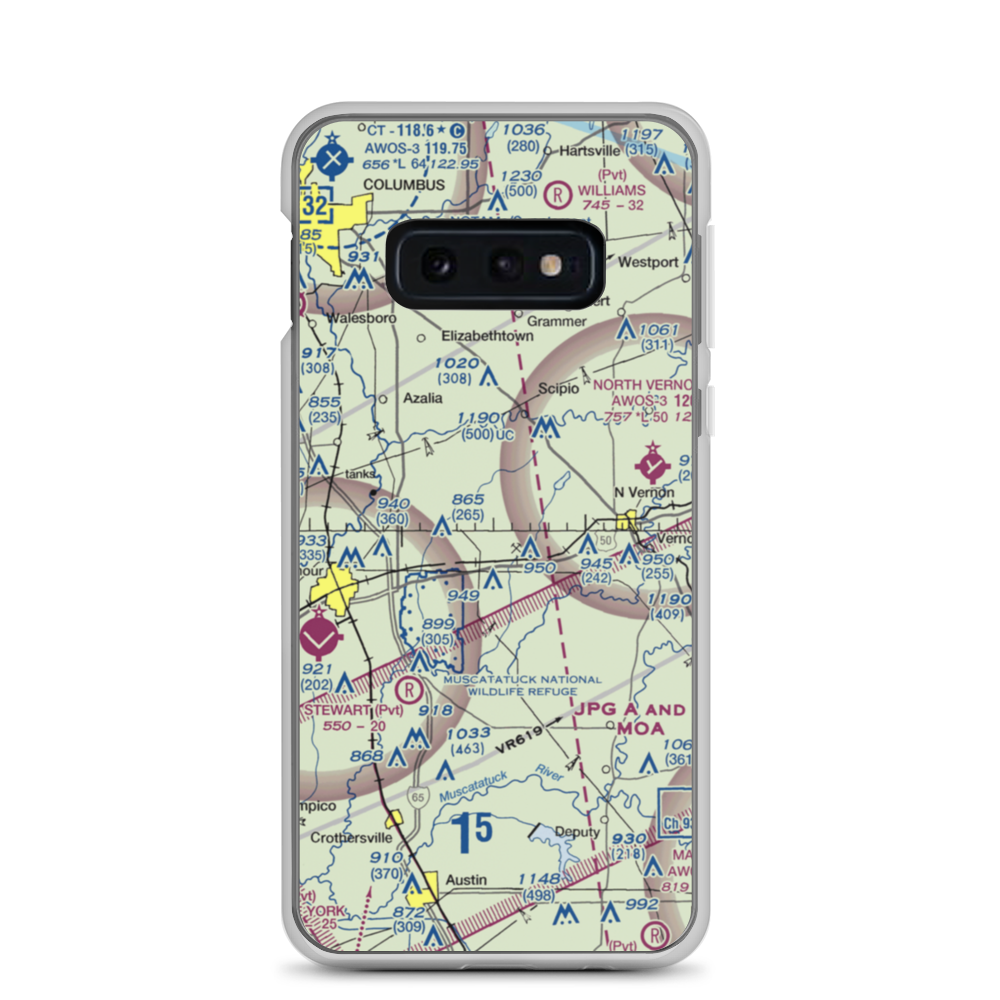Aerobatic Practice Airport (45IN) VFR Sectional Samsung Case Samsung Galaxy S10e model shown