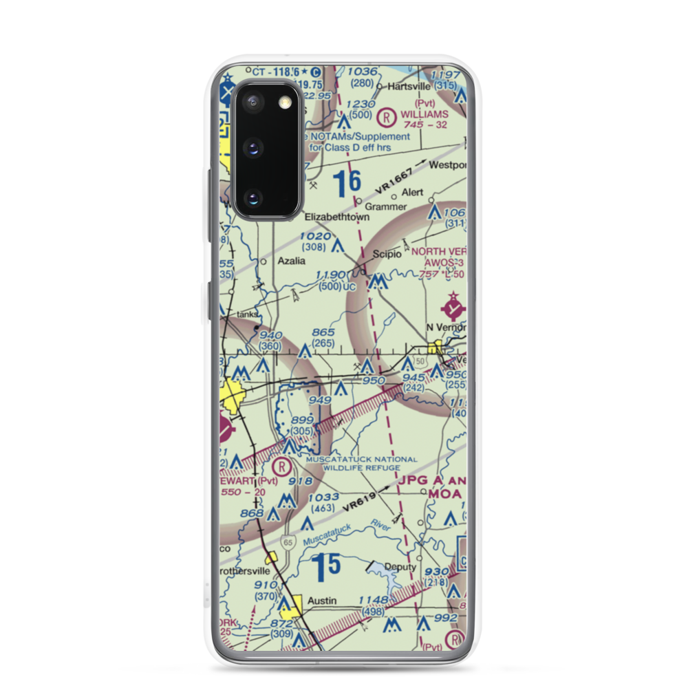Aerobatic Practice Airport (45IN) VFR Sectional Samsung Case Samsung Galaxy S20 model shown