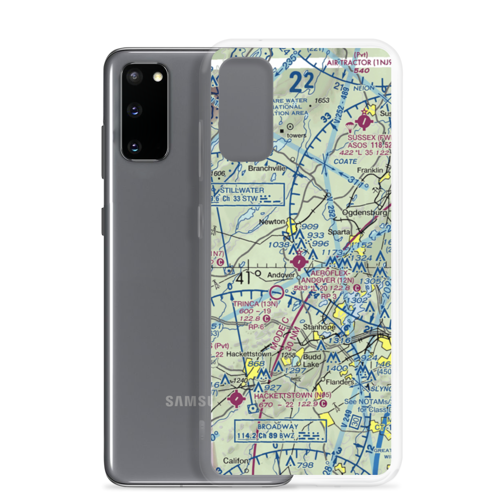 Aeroflex-Andover Airport (12N) VFR Sectional Samsung Case Samsung Galaxy S20 model shown