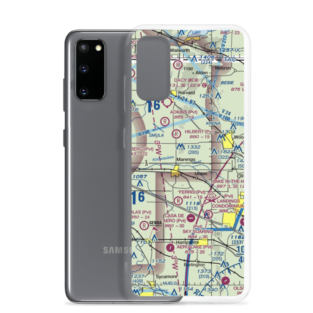 Aerogrange Airport (66IL) VFR Sectional Samsung Case Samsung Galaxy S20 model shown