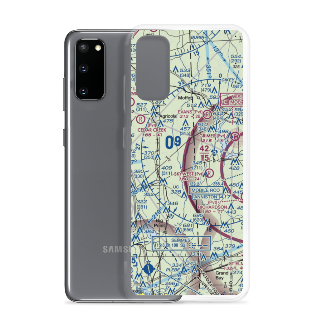Aerohead Airport (MS27) VFR Sectional Samsung Case Samsung Galaxy S20 model shown