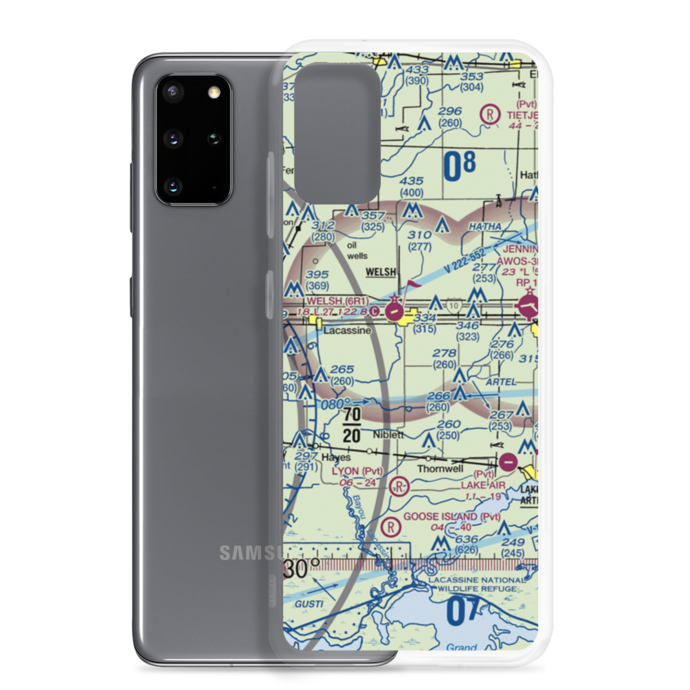 Aerolite Aero Park Ultralightport (LS72) VFR Sectional Samsung Case Samsung Galaxy S20 Plus model shown