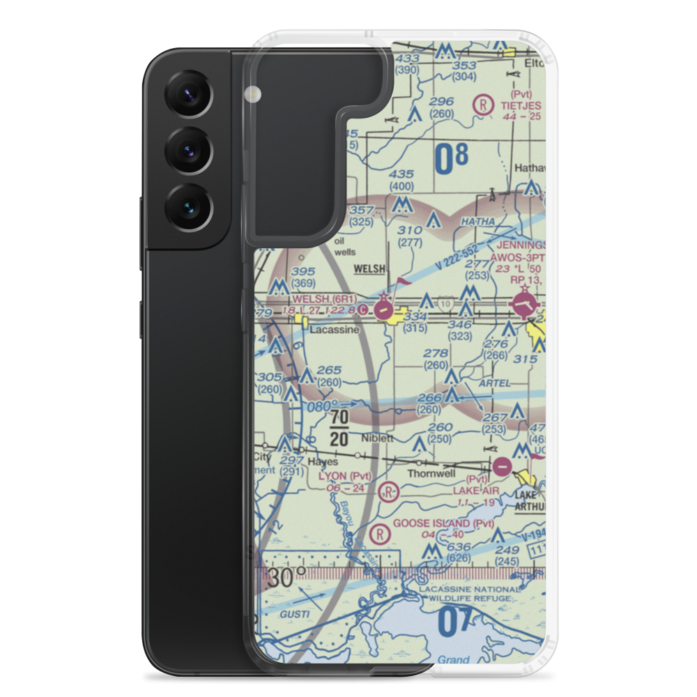 Aerolite Aero Park Ultralightport (LS72) VFR Sectional Samsung Case Samsung Galaxy S22 Plus model shown