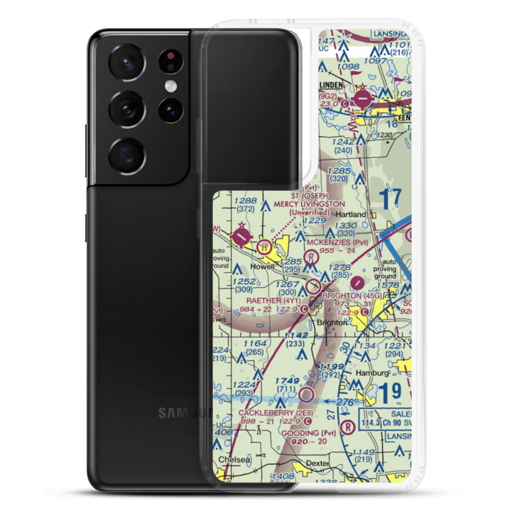Aeronut Park Balloonport (13M) VFR Sectional Samsung Case Samsung Galaxy S21 Ultra model shown