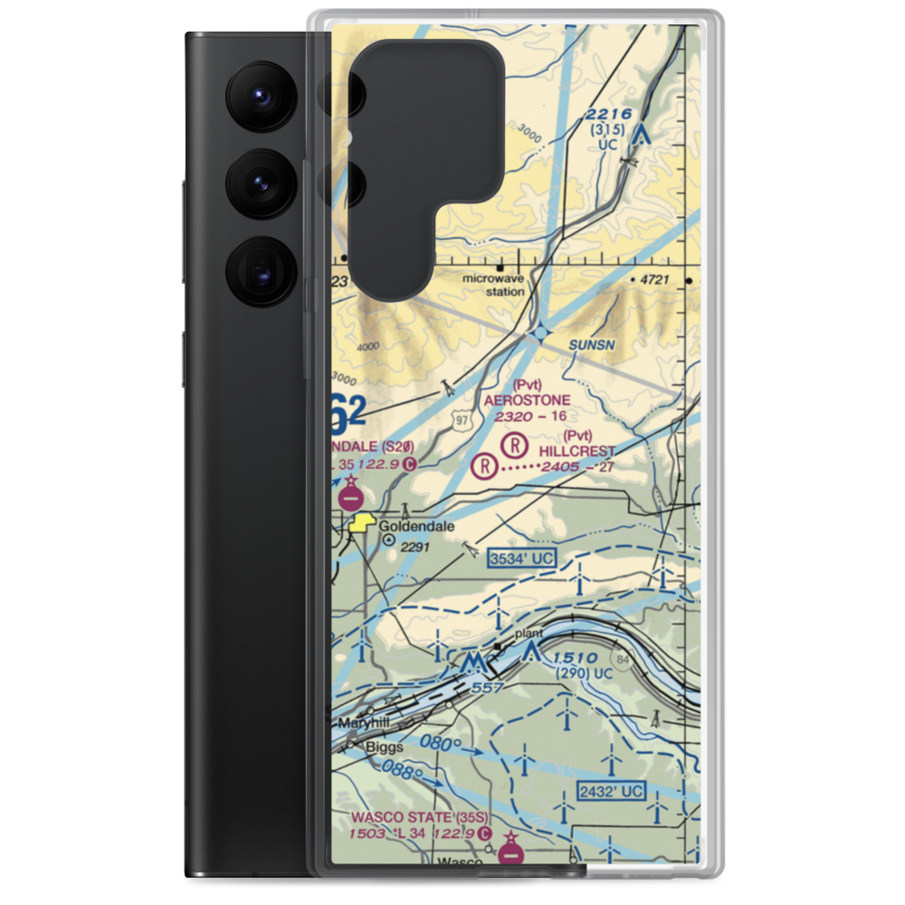 Aerostone Ranch Airport (03WN) VFR Sectional Samsung Case Samsung Galaxy S22 Ultra model shown