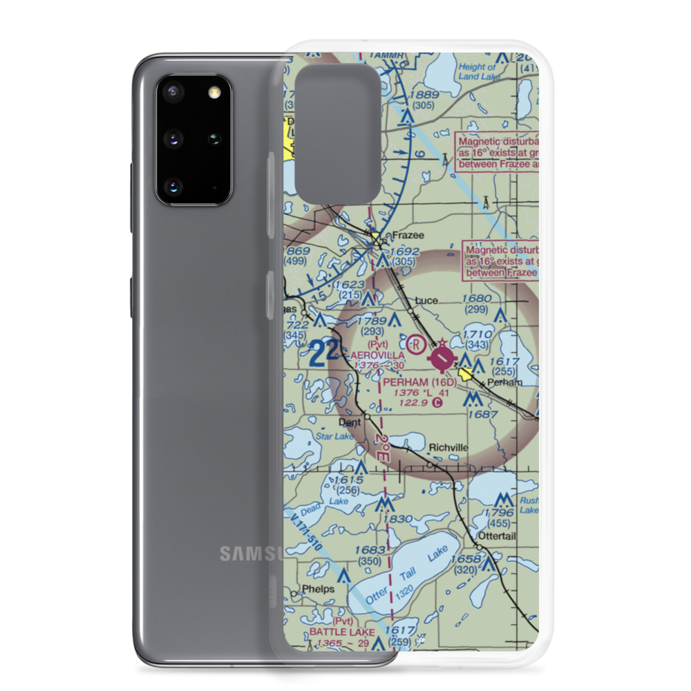 Aerovilla Airport (MN89) VFR Sectional Samsung Case Samsung Galaxy S20 Plus model shown