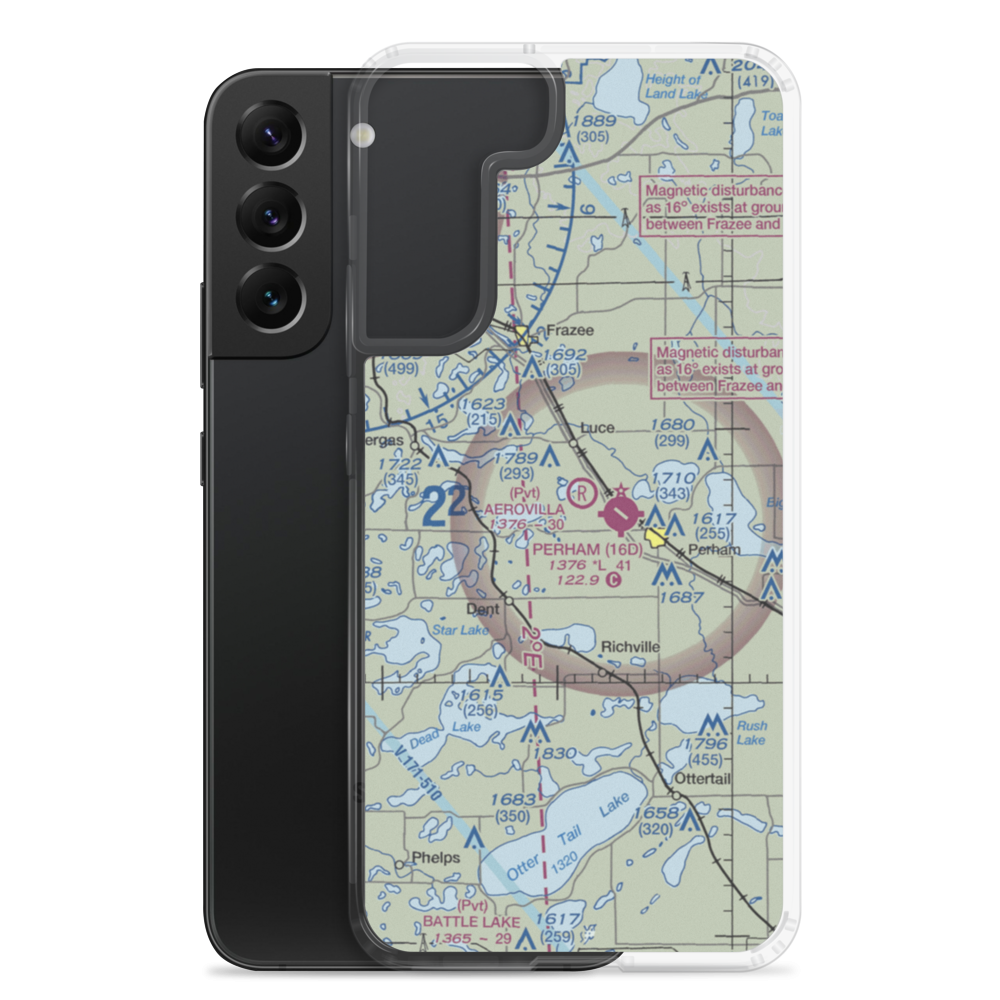 Aerovilla Airport (MN89) VFR Sectional Samsung Case Samsung Galaxy S22 Plus model shown
