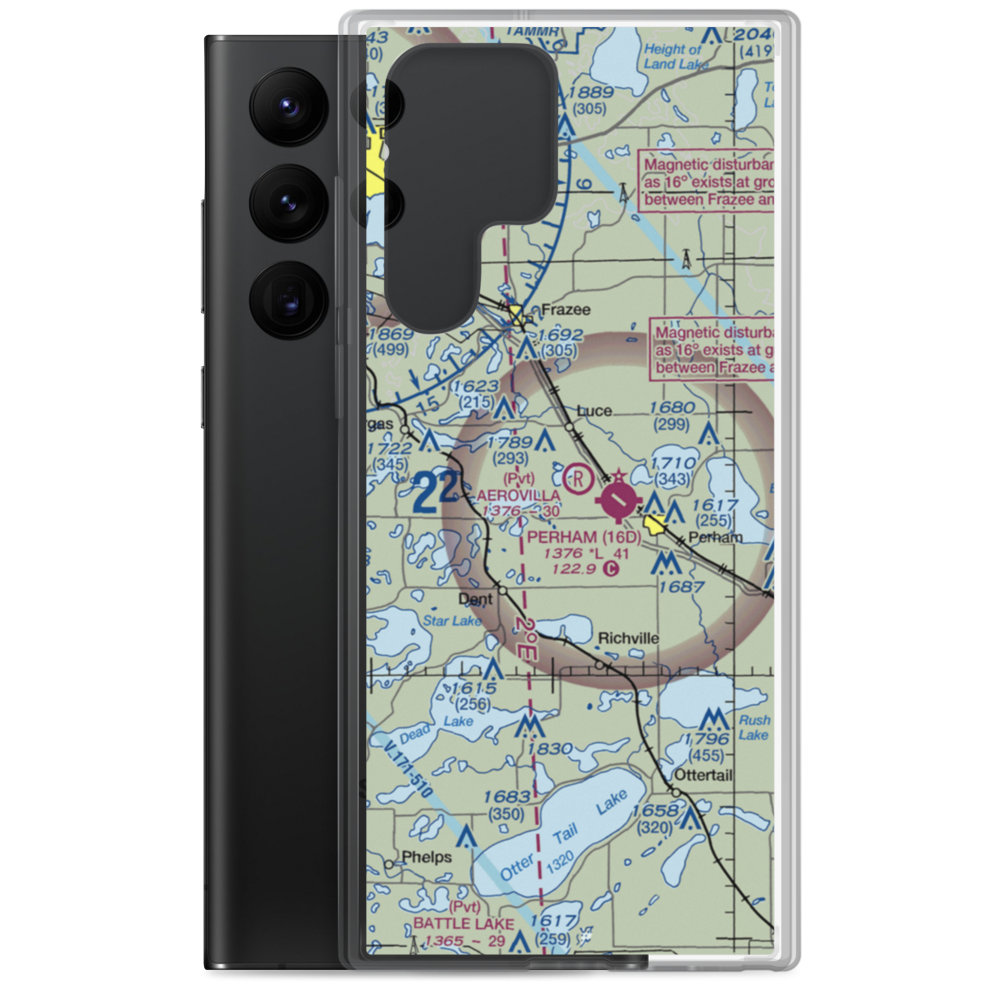 Aerovilla Airport (MN89) VFR Sectional Samsung Case Samsung Galaxy S22 Ultra model shown