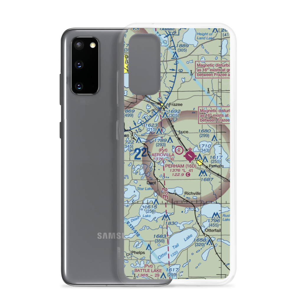 Aerovilla Airport (MN89) VFR Sectional Samsung Case Samsung Galaxy S20 model shown