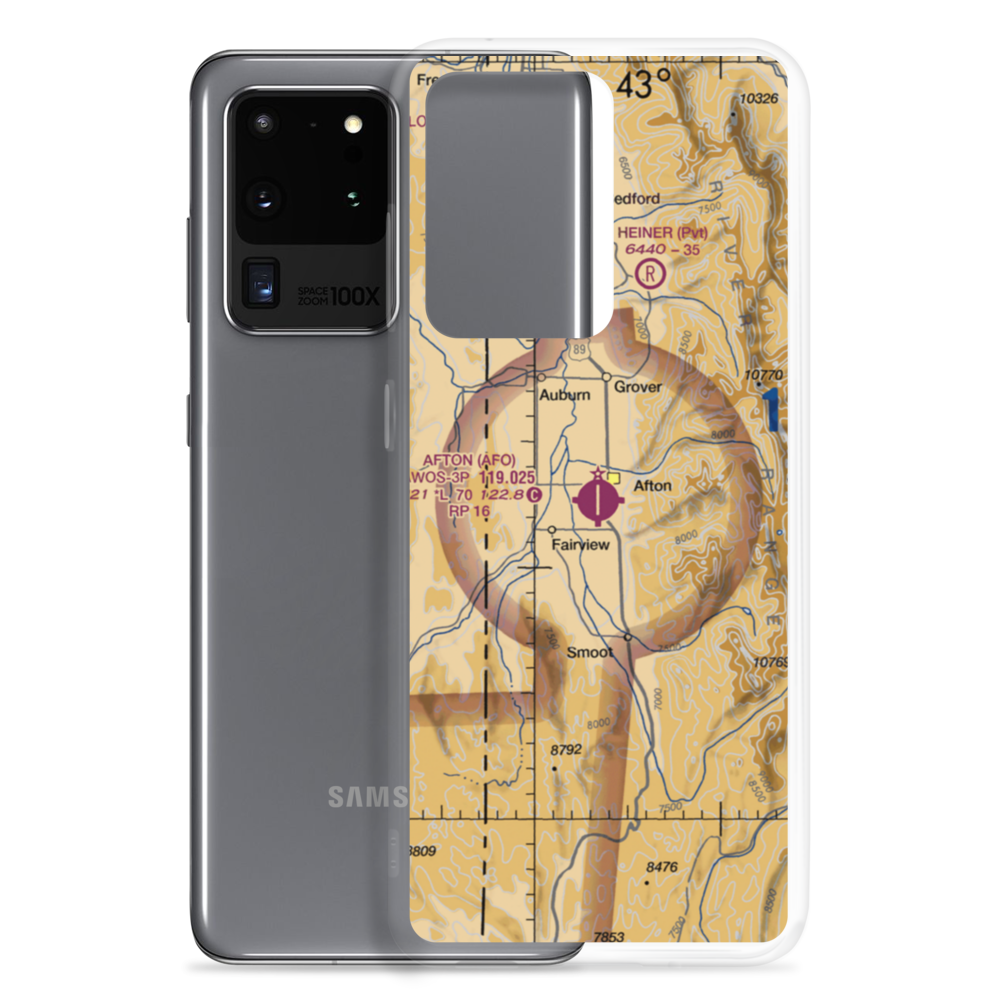 Afton Municipal Airport (AFO) VFR Sectional Samsung Case Samsung Galaxy S20 Ultra model shown