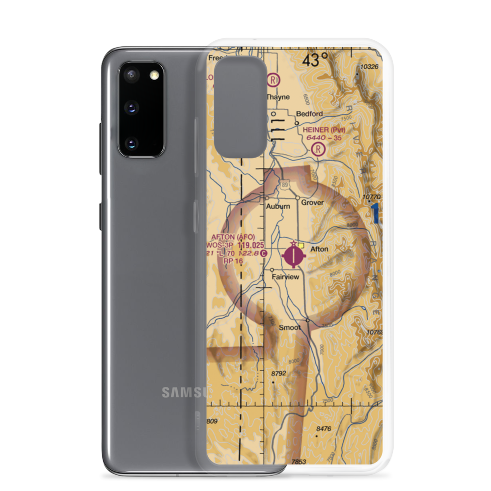 Afton Municipal Airport (AFO) VFR Sectional Samsung Case Samsung Galaxy S20 model shown