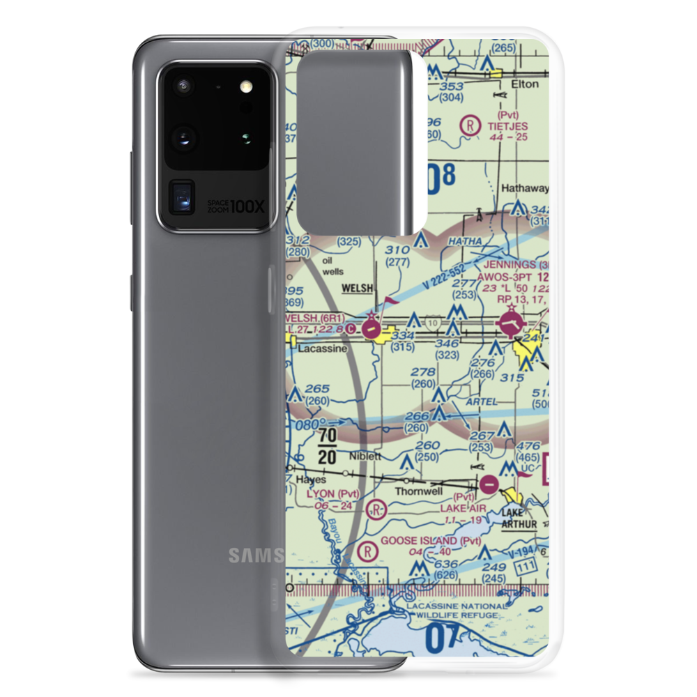 Ag Aviation Airport (LS18) VFR Sectional Samsung Case Samsung Galaxy S20 Ultra model shown