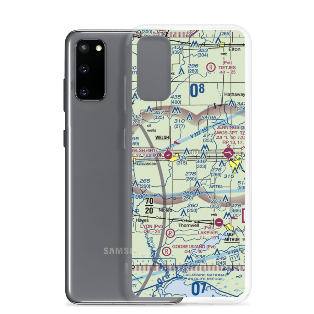 Ag Aviation Airport (LS18) VFR Sectional Samsung Case Samsung Galaxy S20 model shown
