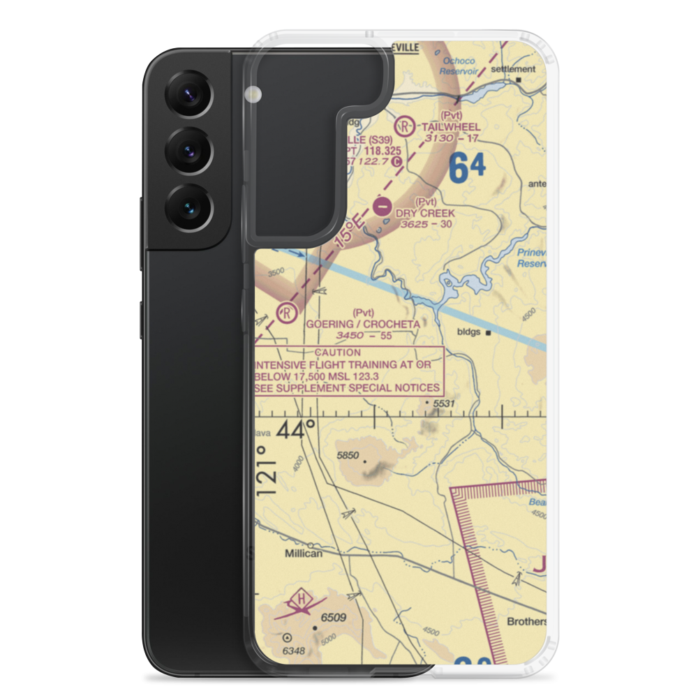 Agape Farm Airport (OR42) VFR Sectional Samsung Case Samsung Galaxy S22 Plus model shown