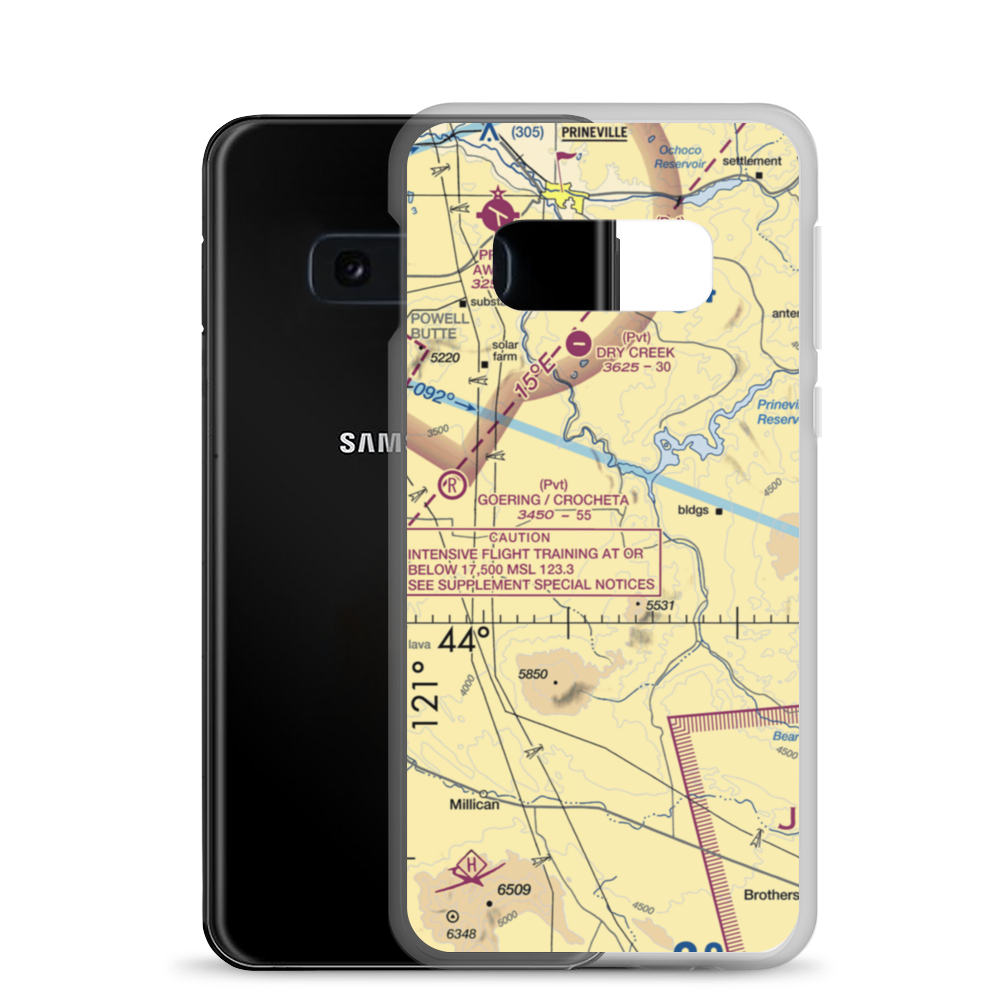 Agape Farm Airport (OR42) VFR Sectional Samsung Case Samsung Galaxy S10e model shown