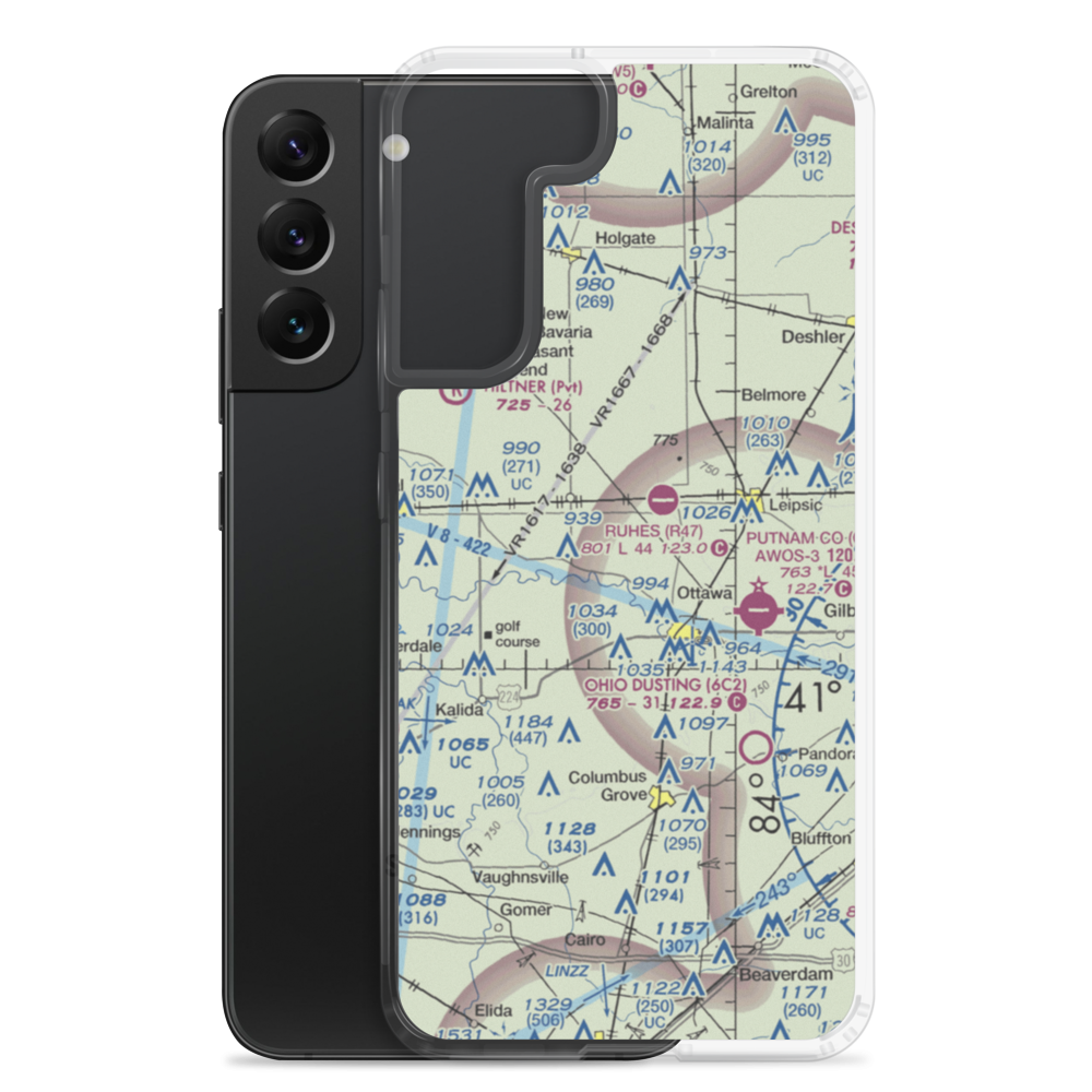 Agner Airport (51OH) VFR Sectional Samsung Case Samsung Galaxy S22 Plus model shown