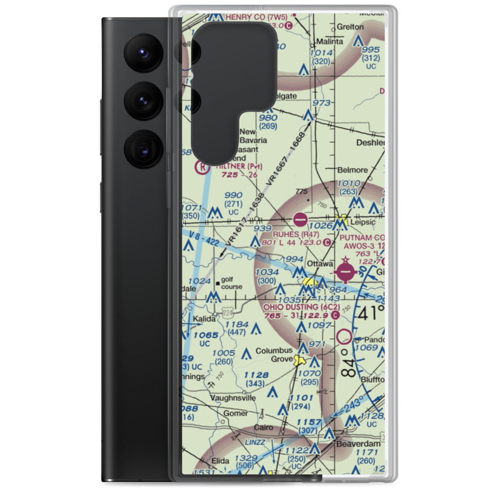 Agner Airport (51OH) VFR Sectional Samsung Case Samsung Galaxy S22 Ultra model shown