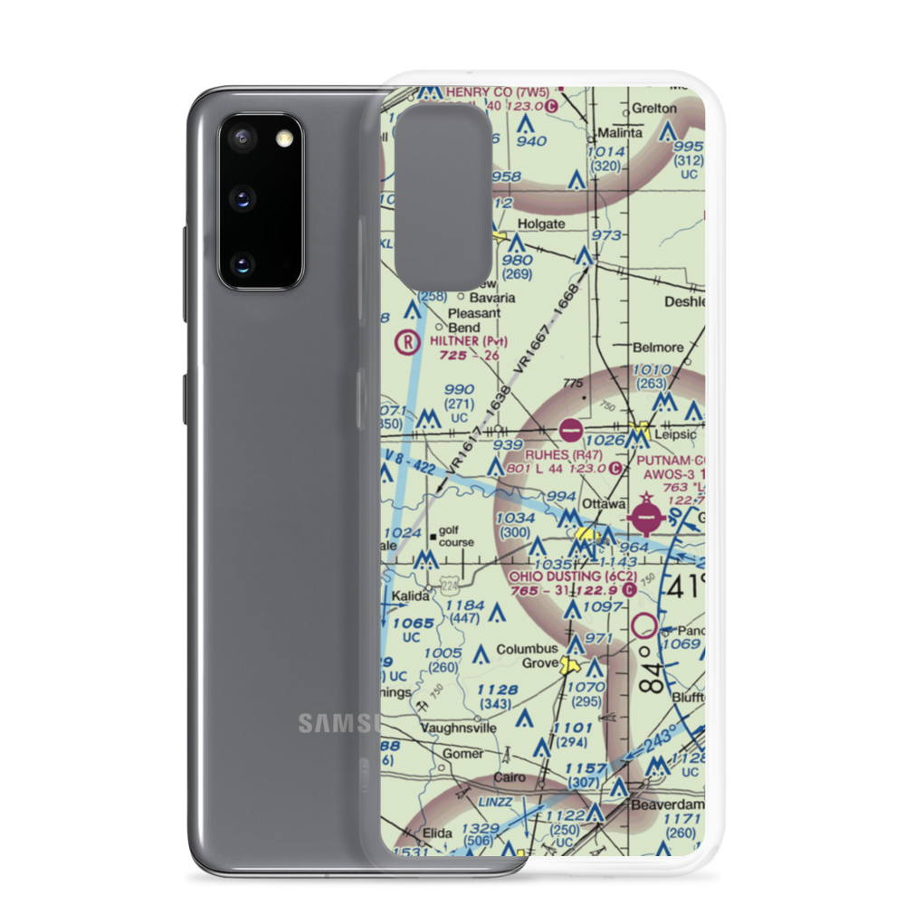 Agner Airport (51OH) VFR Sectional Samsung Case Samsung Galaxy S20 model shown