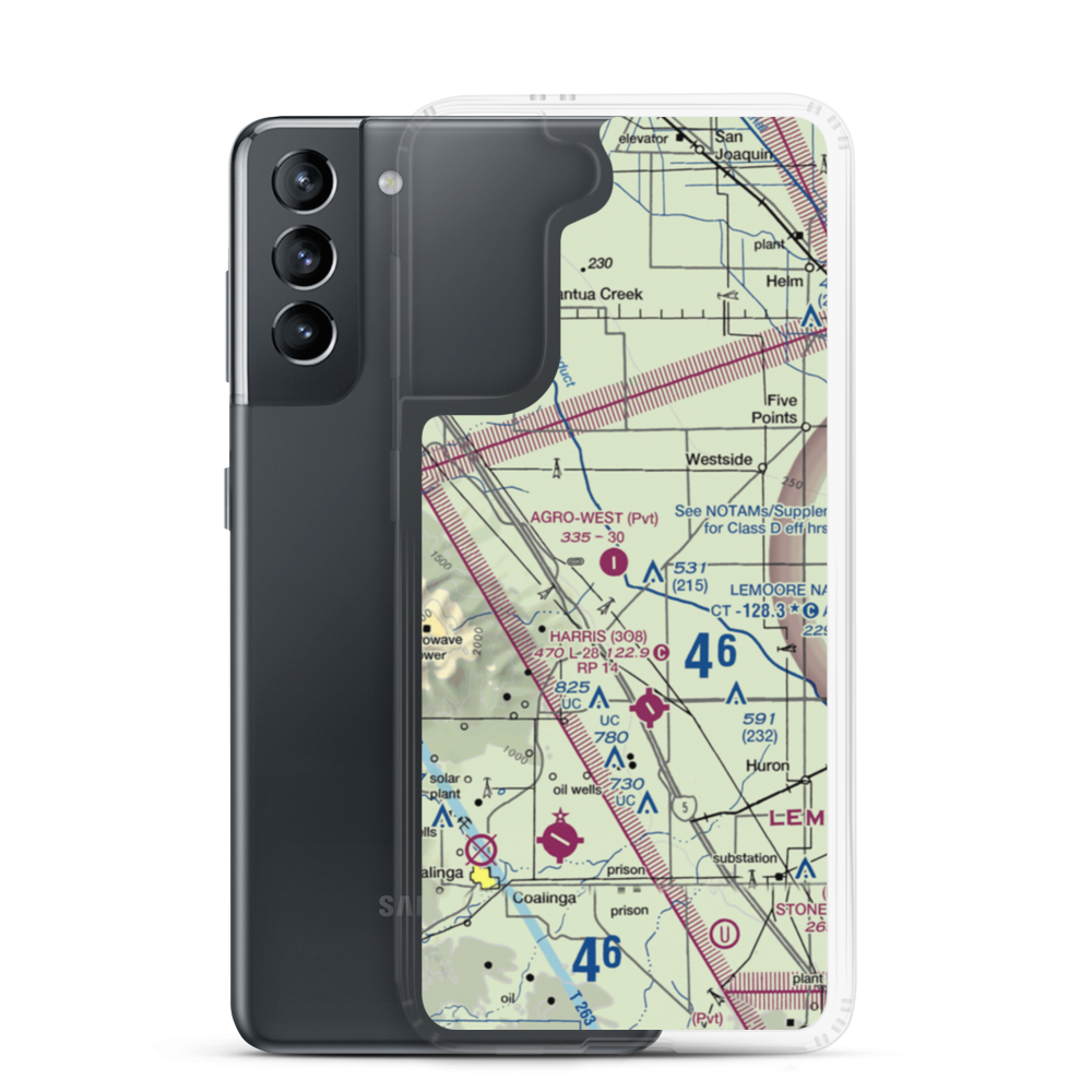 Agro-West Airport (5CA7) VFR Sectional Samsung Case Samsung Galaxy S21 model shown