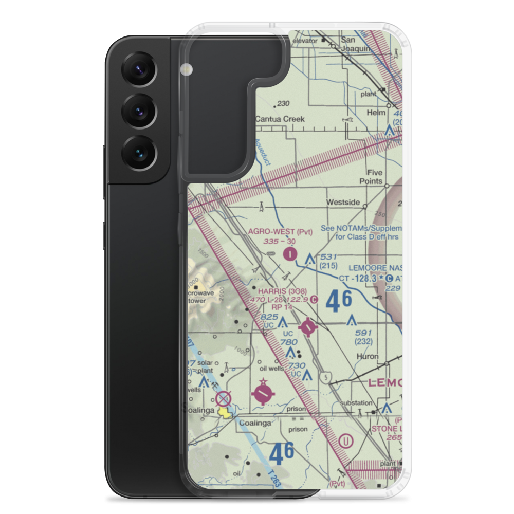 Agro-West Airport (5CA7) VFR Sectional Samsung Case Samsung Galaxy S22 Plus model shown