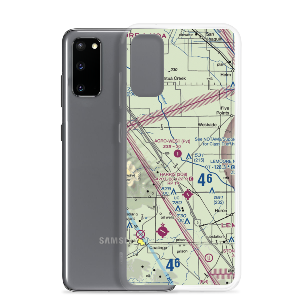 Agro-West Airport (5CA7) VFR Sectional Samsung Case Samsung Galaxy S20 model shown