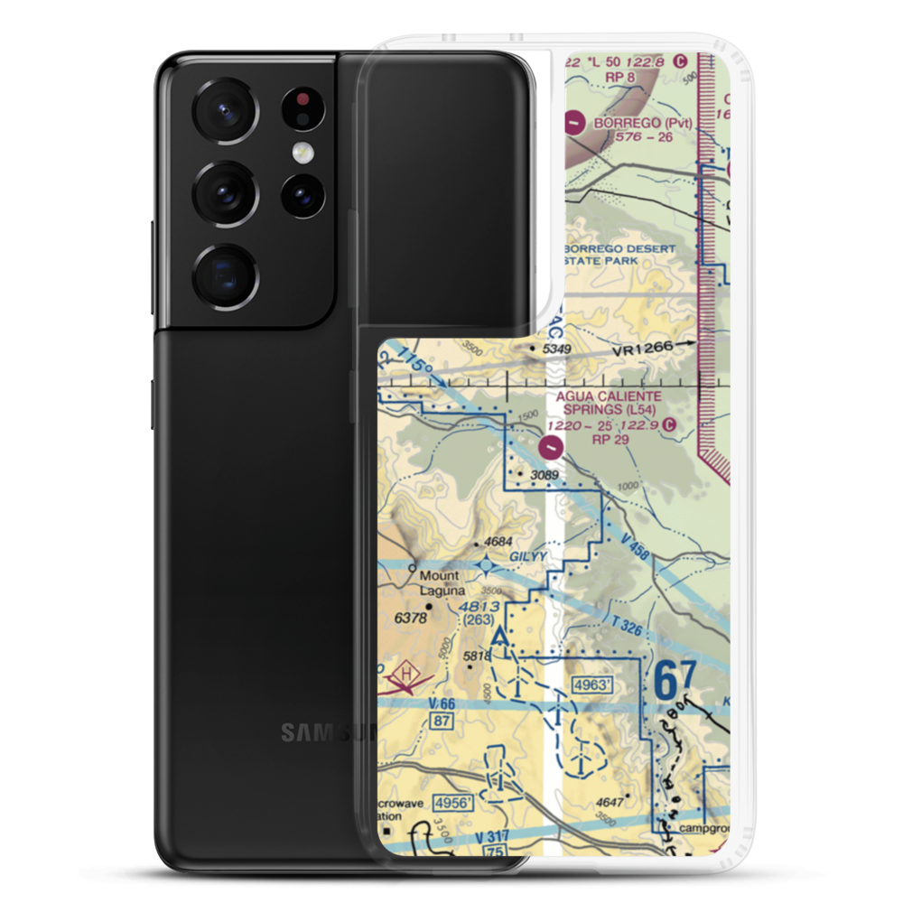 Agua Caliente Airport (L54) VFR Sectional Samsung Case Samsung Galaxy S21 Ultra model shown