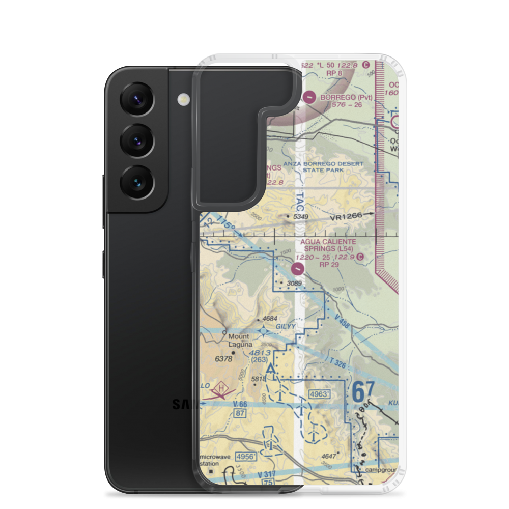 Agua Caliente Airport (L54) VFR Sectional Samsung Case Samsung Galaxy S22 model shown