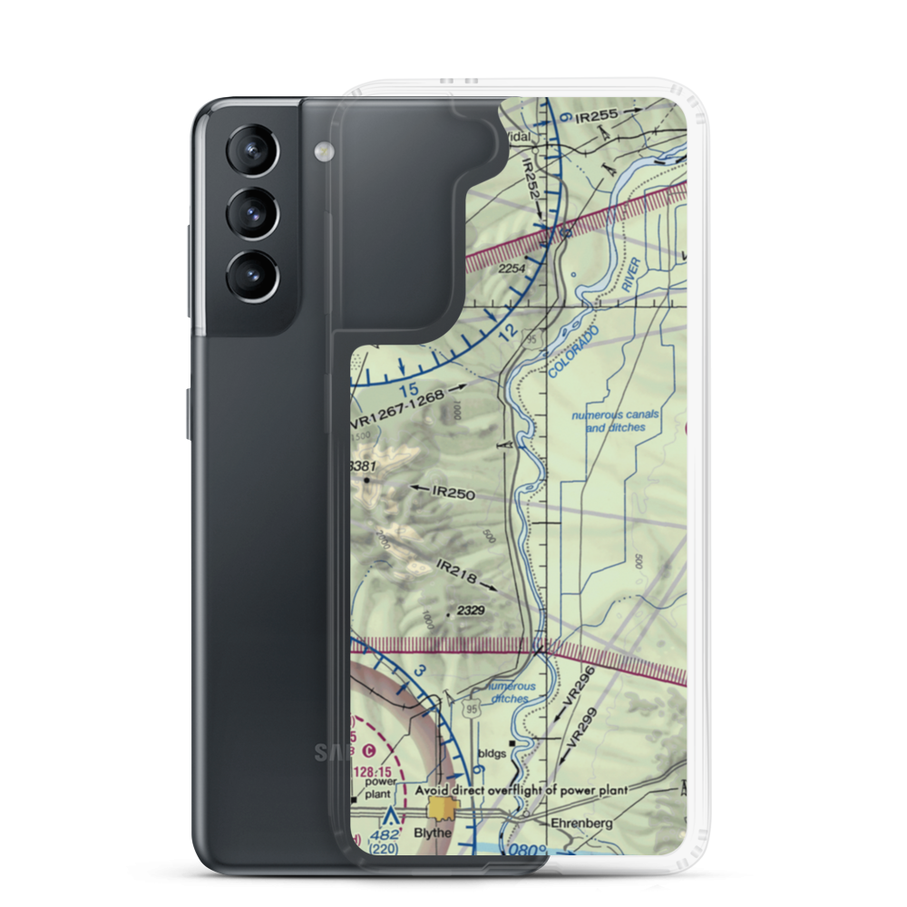 Aha-Quin Airport (1CA4) VFR Sectional Samsung Case Samsung Galaxy S21 model shown